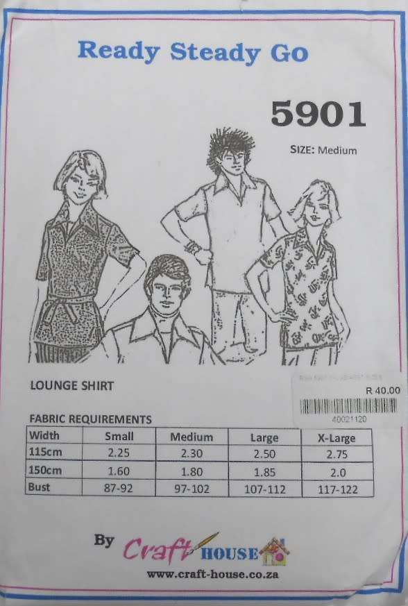 READY-STEADY-GO  5901  LOUNGE SHIRT  SIZE MEDIUM 97 - 102 CM