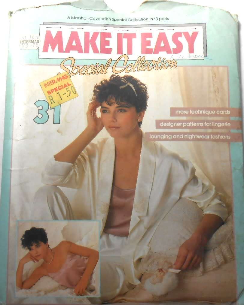 MAKE IT EASY PATTERN NUMBER 31 -LUXURY LINGERIE + WRAP - COMPLETE