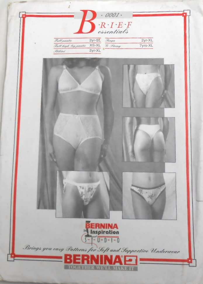 BERNINA BRIEF ESSENTIAL 0001 PANTIES FROM SIZE 2 YEARS TO XL- COMPLETE & UNCUT