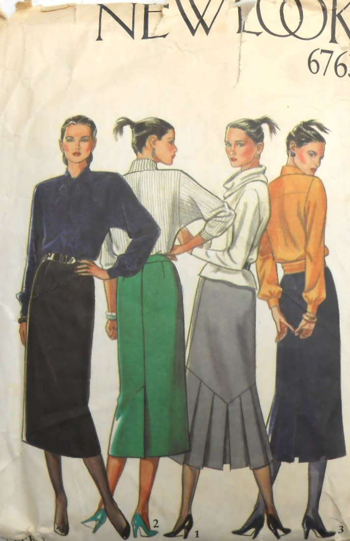 NEW LOOK PATTERNS 6763 SET IF SKIRTS SIZE 8-18 COMPLETE-UNCUT-F/FOLDED