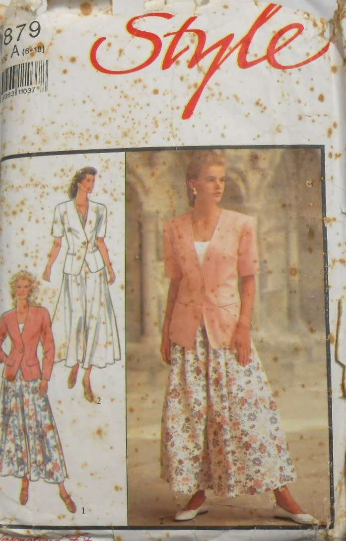 STYLE 1879 - LINED JACKET & CULOTTES SIZE 6-18 COMPLETE-ZIPLOC