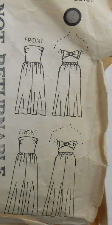 VOGUE 8670 STRAPLESS-BODICE LINED DRESS SIZE 6-8-10 COMPLETE-CUT TO 10