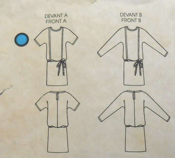 VOGUE 9037 VERY LOOSE FITTING PULLOVER DRESS SIZE 6-8-10  COMPLETE-ZIPLOC-CUT TO 8