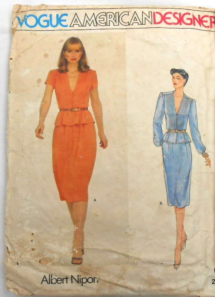 VOGUE 2361 TOP-SKIRT SIZE 14 COMPLETE