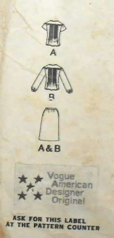 VOGUE 2361 TOP-SKIRT SIZE 14 COMPLETE