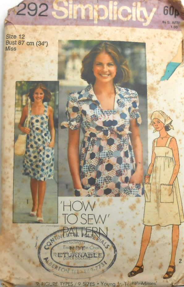 SIMPLICITY 7292- DRESS-UNLINED JACKET-SCARF SIZE 12 COMPLETE