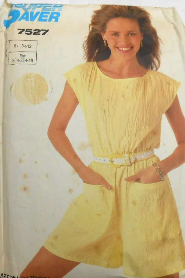 SIMPLICITY 7527-PULLOVER JUMPSUIT SIZE 8-10-12 COMPLETE-CUT TO 12