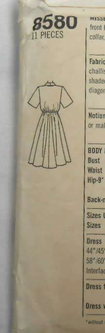 SIMPLICITY 8580 DRESS WITH FRONT BUTTON CLOSING SIZE 6-12  COMPLETE