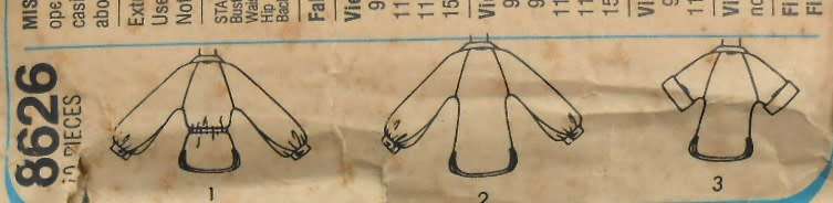 SIMPLICITY 8626 PULLOVER TUNIC OR TOP SIZE 12 BUST 87 CM SEE LISTING