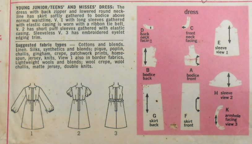 SIMPLICITY 8639 DRESS WITH ROUND NECKLINE SIZE 11/12 BUST 32 SEE LISTING