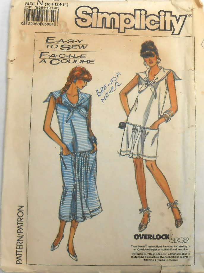 SIMPLICITY 8682 DRESS IN 2 LENGTHS SIZE 10-12-14 COMPLETE