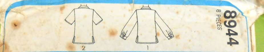 SIMPLICITY 8944 MEN`S SHIRT SIZE 40 COMPLETE-NO SEWING INSTRUCTIONS SUPPLIED-ZIPLOC