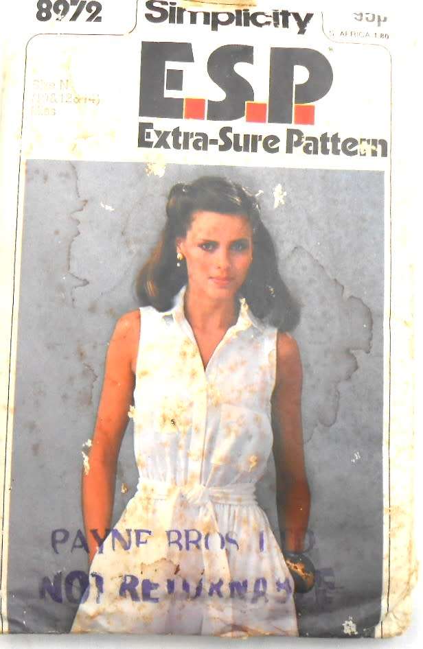 SIMPLICITY 8972 DRESS & SASH SIZE 10-12-14 COMPLETE