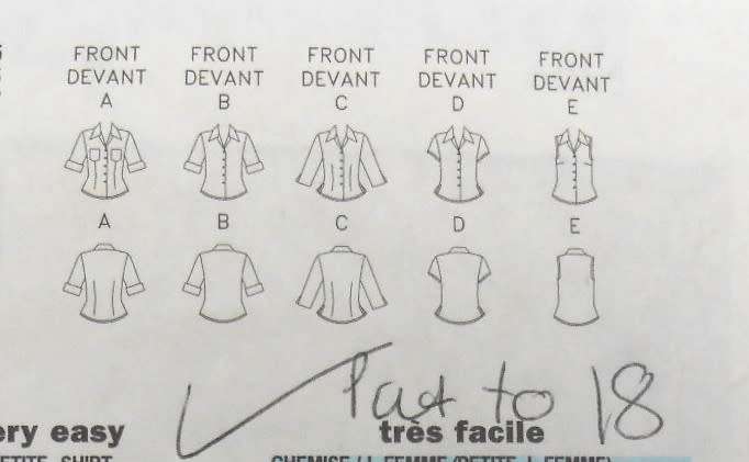 BUTTERICK 6085 SET OF SHIRTS SIZE 14-16-18 COMPLETE-CUT TO 18