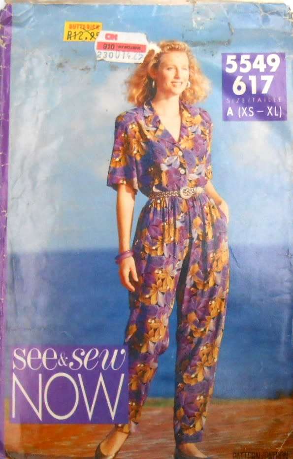 BUTTERICK 5549 SHIRT & PANTS SIZE XS-XL  CUT TO 10 - 8POCKET NOT SUPPLIED