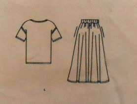 BUTTERICK 5632 TOP & SKIRT SIZE 8-10-12 COMPLETE