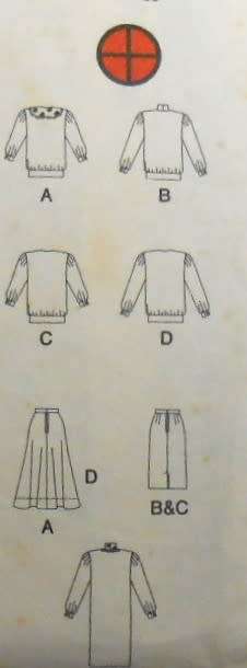 BUTTERICK 5769 DRESS-TOP-SKIRT SIZE 12 COMPLETE