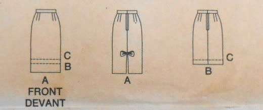 BUTTERICK 5880 SET OF SKIRTS SIZE 14-16-18-20  COMPLETE-CUT TO 14