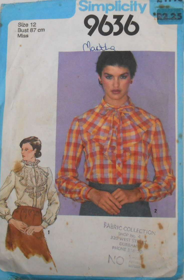 SIMPLICITY 9636 BLOUSE SIZE 12 BUST 87 CM COMPLETE