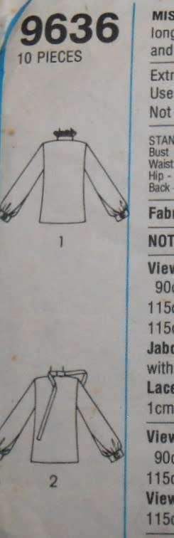 SIMPLICITY 9636 BLOUSE SIZE 12 BUST 87 CM COMPLETE