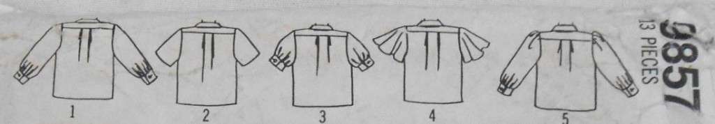 SIMPLICITY 9857 BLOUSE WITH SLEEVE VARIATIONS- SIZE 16-24 SEE LISTING CUT TO SIZE 16