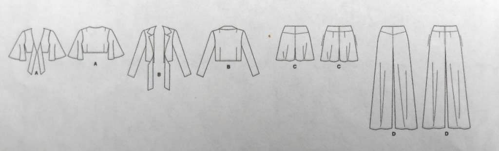 VERY EASY VOGUE PATTERN V9319 TOPS-SHORTS-PANTS-SIZE 6-8-10-12-14- COMPLETE-CUT TO SIZE 14