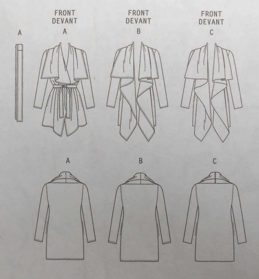 VERY EASY VOGUE PATTERN V8696 JACKET & BELT-SIZE XS-S-M  (4-14)- COMPLETE-UNCUT TO SIZE 14