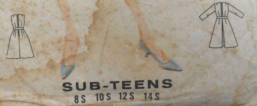 VINTAGE BUTTERICK 2502 SUB-TEEN V-DARTED DRESS SIZE 14s BUST 33 SEE LISTING