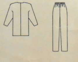 BUTTERICK 6531 TOP & PANTS SIZE 16-18-20-22-24 COMPLETE-TOP CUT TO 18 PANTS CUT TO 24-ZIPLOC