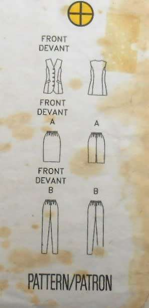 BUTTERICK 6706 FITTED TOP-SKIRT-PANTS SIZE 6-8-10-12 COMPLETE