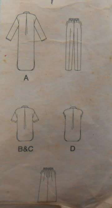 BUTTERICK 4836 DRESS-TOP-SKIRT-PANTS SIZE 8-10-12 COMPLETE- CUT TO SIZE 12