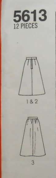 SIMPLICITY 5613 SET OF SKIRTS SIZE WAIST 71 CM  COMPLETE-UNCUT