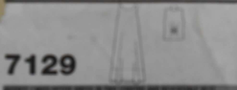 SIMPLICITY 7129 SWEETHEART SHAPE NECK DRESS-REVERSIBLE WAISTCOAT SIZE L-XL (18-24) COMPLETE-PART CUT