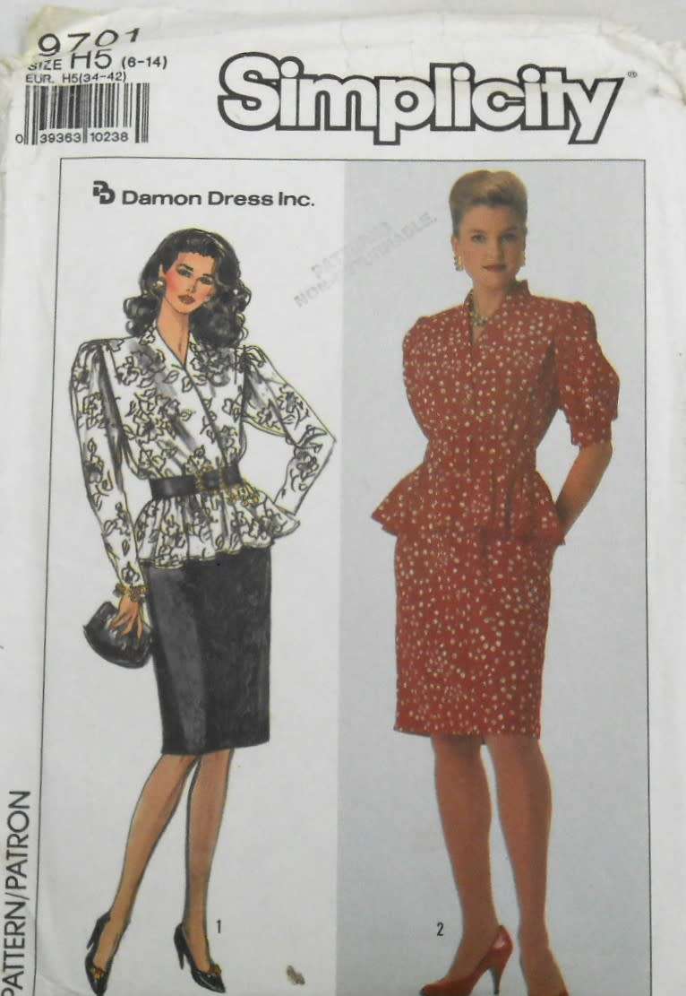 SIMPLICITY 9701 DRESS & BELT SIZE 6-14 COMPLETE-UNCUT-F/FOLDED