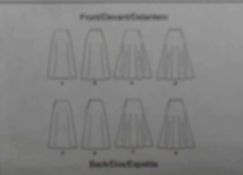 McCALLS 4258 SET OF BIAS SKIRTS SIZE 8-10-12-14 - COMPLETE-MOSTLY UNCUT