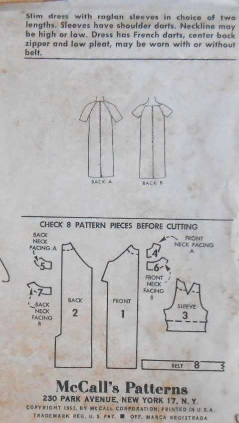 VINTAGE McCALLS 6805 DRESS SIZE 12 BUST 32 COMPLETE-ZIPLOC