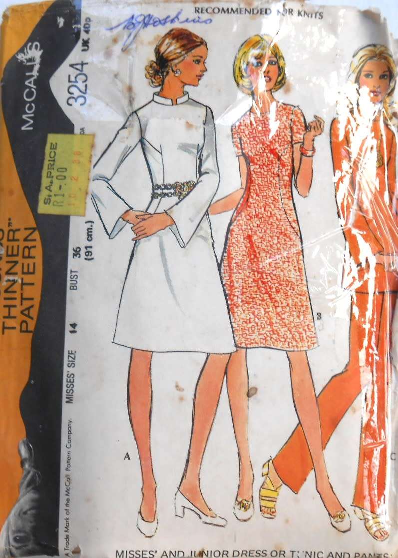 McCALLS 3254 DRESS-TUNIC-PANTS SIZE 14 BUST 36 COMPLETE-ZIPLOC