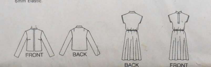 BUTTERICK 3517 JACKET & DRESS SIZE-10-12-14- COMPLETE-CUT TO 14