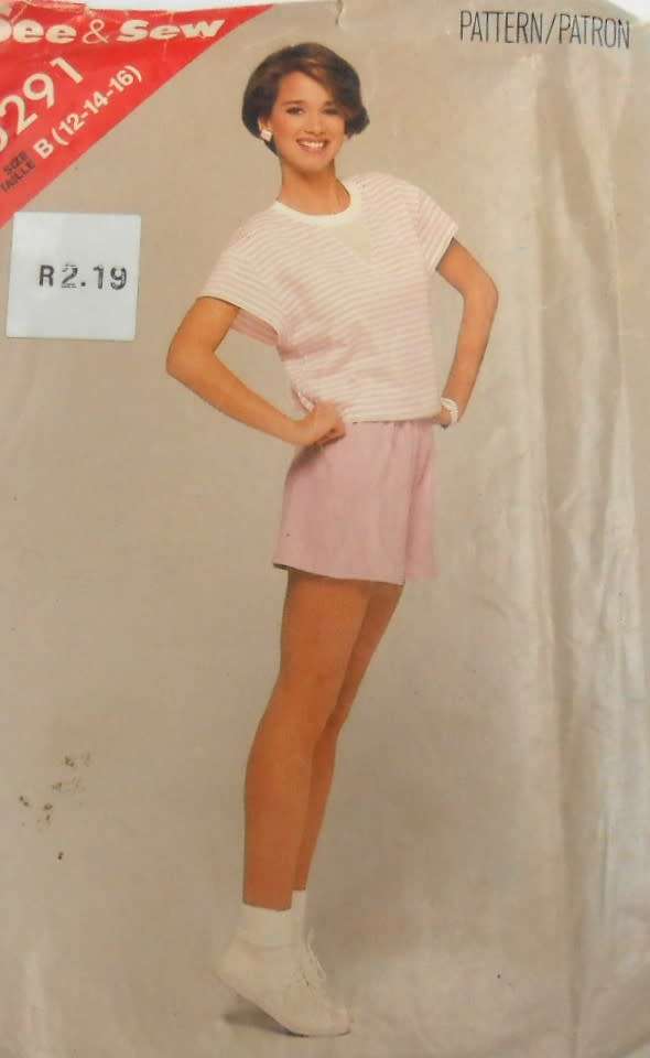 BUTTERICK 5291 TOP & SHORTS SIZE 12-14-16 COMPLETE-PART CUT