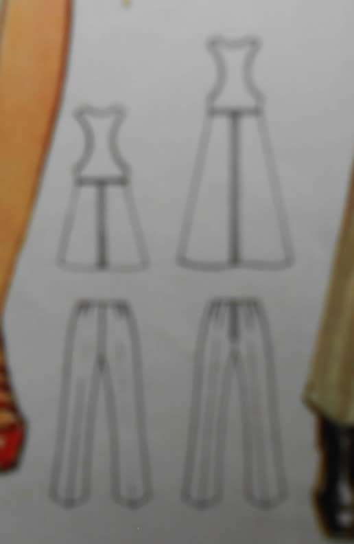 BUTTERICK 5852 PINAFORE & PANTS SIZE 14 BUST 36 COMPLETE