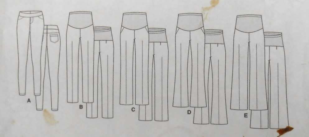 BUTTERICK B5964 MATERNITY LEGGINGS & PANTS SIZE 6-8-10-12-15 COMPLETE-CUT TO 14