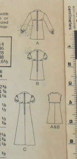 VINTAGE BUTTERICK 6683 DRESS & LONG WAISTCOAT SIZE 14 BUST 36 COMPLETE-ZIPLOC