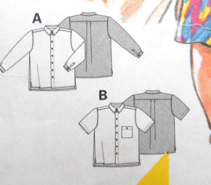 BURDA 3800 MENS SHIRTS SIZE 34-48 COMPLETE-CUT TO 44