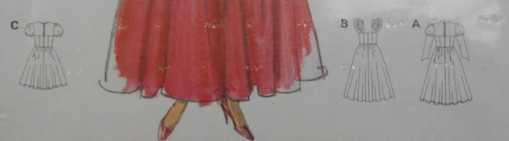 BURDA 5090 PARTY DRESS WITH PUFF SLEEVES-SIZE 8-18-COMPLETE-UNCUT-F/FOLDED-SEALED