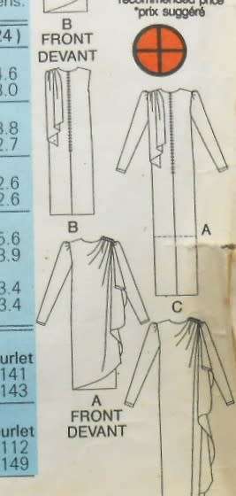 BUTTERICK 3328 EVENING DRESS WITH FRONT OVERLAY SIZE 8-10-12 COMPLETE-UNCUT-F/FOLDED