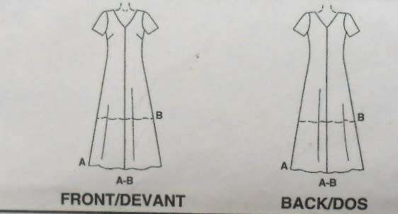 McCALLS 2177 V NECK DRESS SIZE 12-14-16-18 COMPLETE-UNCUT-F/FOLDED