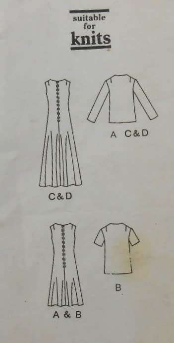 VOGUE BASIC DESIGN 1226 DRESS & JACKET SIZE 16 BUST 97 CM COMPLETE & PART CUT