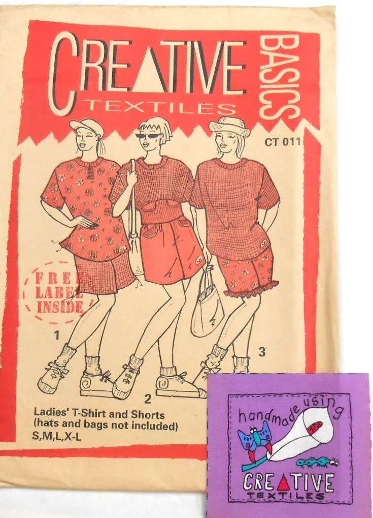 CREATIVE BASICS CT011 LADIES T SHIRT & SHORTS SIZE S-M-L-XL  COMPLETE-UNCUT-WITH LABEL