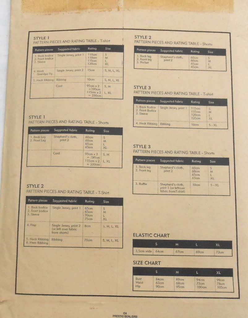 CREATIVE BASICS CT011 LADIES T SHIRT & SHORTS SIZE S-M-L-XL  COMPLETE-UNCUT-WITH LABEL