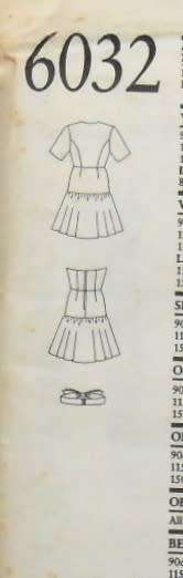 NEW LOOK PATTERNS 6032 FITTED SLEEVELESS/SLEEVE TIERED DRESS+BELT SIZE-8-18-COMPLETE-UNCUT-F/FOLDED